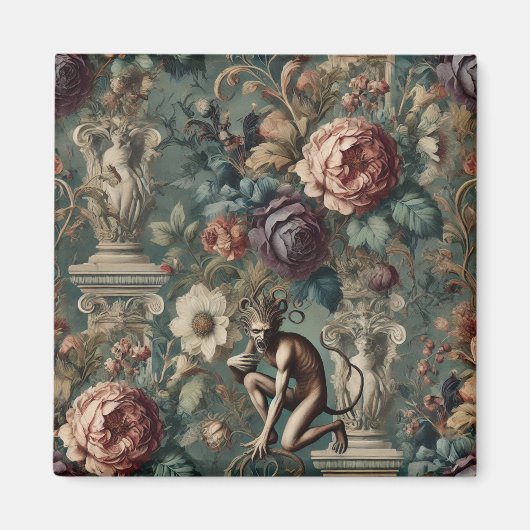 Take a Bow – ゴシック様式のフローラデザイン マグネット (正面)