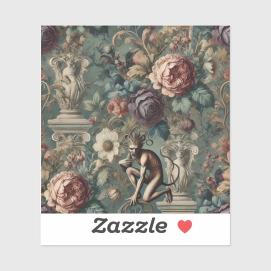 Take a Bow – Gothic Floral Design シール (シート)