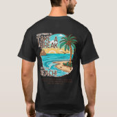 Take a Break - 南国のビーチの夕日リラクゼーション デ Tシャツ (裏面)