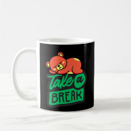 Take a Break Bear Mug for Relaxation & Self Care コーヒーマグカップ