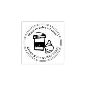 Take a Break Stamp – Coffee Gift ラバースタンプ (インプリント)