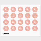 “Take a Coffee Break” Round Sticker – Gift Wrap or ラウンドシール (シート)