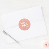 “Take a Coffee Break” Round Sticker – Gift Wrap or ラウンドシール (封筒)