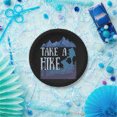 Take a Hike I love Hiking camping ペーパープレート (パーティー)