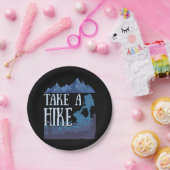 Take a Hike I love Hiking camping ペーパープレート (パーティー)