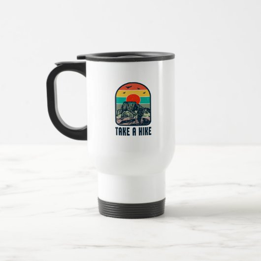 Take a Hike - Wanderlust Travel Quote トラベルマグ (左)