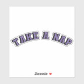 Take a nap purple text  シール (シート)