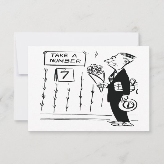 Take a number, Broom, おもしろいヴィンテージ セーブザデート (正面)