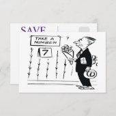 Take a number, Broom, おもしろいヴィンテージ セーブザデート (正面/裏面)