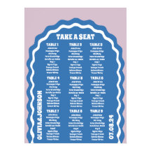 Take a Seat Blue Purpleレトロ波形アーチスタイル