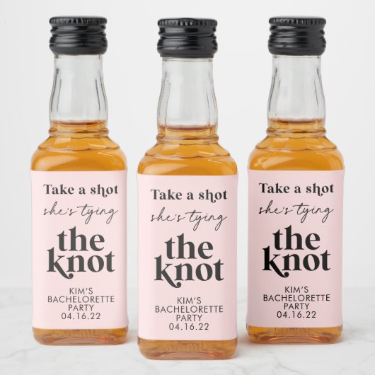 Take a Shot彼女は結び目の結婚式の引き出物李 リキュールボトルラベル (ボトル)