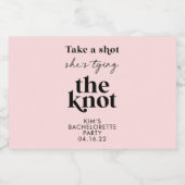 Take a Shot彼女は結び目の結婚式の引き出物李 リキュールボトルラベル (シングルラベル)