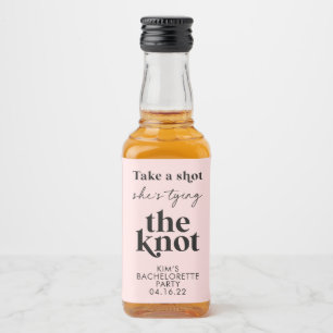 Take a Shot彼女は結び目の結婚式の引き出物李 リキュールボトルラベル
