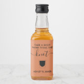 Take a Shot我々は結び目のガラス結婚を結んでいる リキュールボトルラベル (正面)
