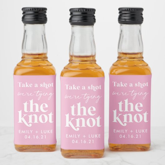 Take a Shot我々は結び目の婚約の恩恵を受けている リキュールボトルラベル (ボトル)