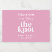 Take a Shot我々は結び目の婚約の恩恵を受けている リキュールボトルラベル (シングルラベル)