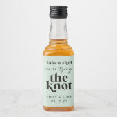 Take a Shot我々は結び目の婚約の恩恵を受けている リキュールボトルラベル (正面)