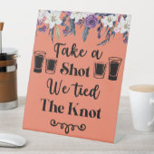 Take a Shot我々は結び目ゴシックフローラ結婚の 台座サイン (インサイチュ)