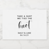 Take a Shot我々は結び目結婚式の引き出物 リキュールボトルラベル (シングルラベル)