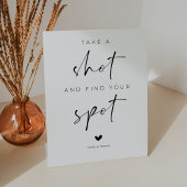 Take a Shot and Find Your Spot Wedding 台座サイン