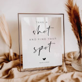 Take a Shot and Fnd Your Spot Wedding Sign ポスター