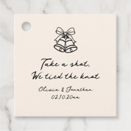 Take a Shot We tied the Knot 手描き結婚式 フェイバータグ