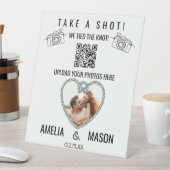 Take a Shot We Tied the Knot QRコードフォトサイン 台座サイン (インサイチュ)
