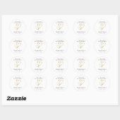 Take a Shot Wedding Favor ラウンドシール (シート)