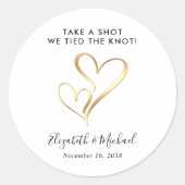 Take a Shot Wedding Favor ラウンドシール (正面)