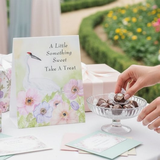 Take a Sweet Whooping Crane Anemones  台座サイン
