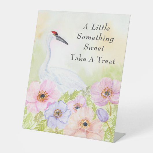 Take a Sweet Whooping Crane Anemones  台座サイン (正面)