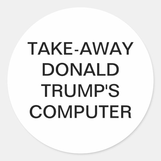 Take-Away Trump's Computer Hankamer Artjunkhaus  ラウンドシール (正面)