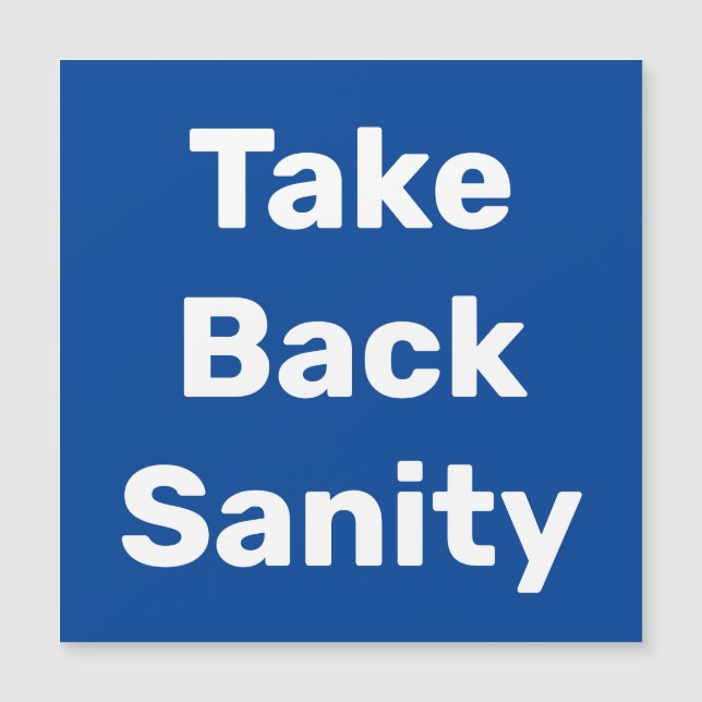 Take Back Sanity (正面)
