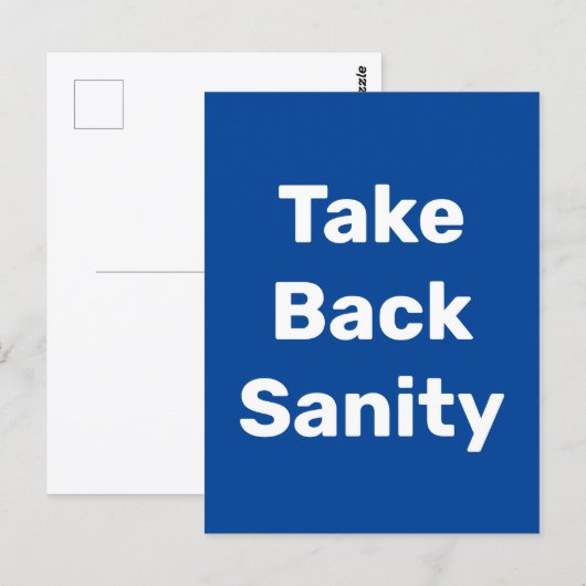 Take Back Sanity ポストカード (正面/裏面)
