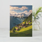 Take Care サンクスカード - エレガントなご挨拶 サンキューカード (スタンド正面)