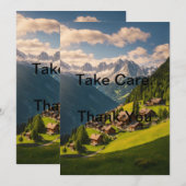 Take Care サンクスカード - エレガントなご挨拶 サンキューカード (正面/裏面)