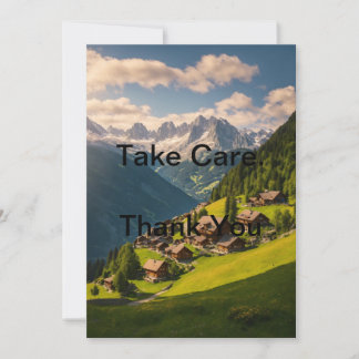Take Care サンクスカード - エレガントなご挨拶 サンキューカード
