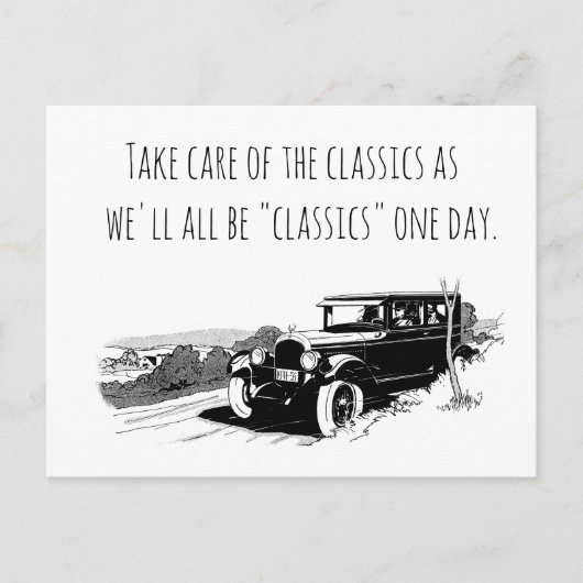 Take Care of Classic Cars シーズンポストカード (正面)
