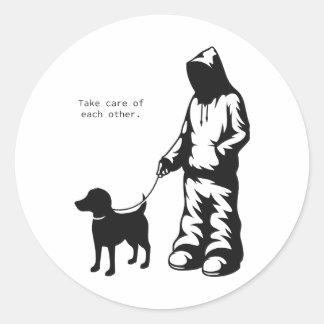 "Take Care Of Each Other" Hoodie & Dog Sticker ラウンドシール