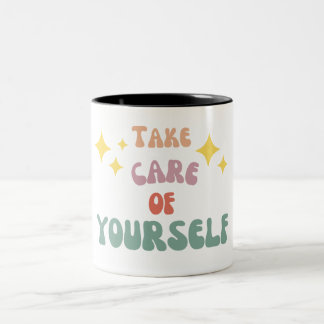 Take care of yourself ツートーンマグカップ