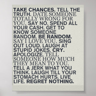 Take Chances Poster ポスター