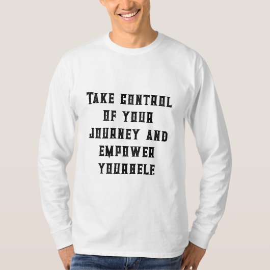 Take Control引用文文字名長袖 Tシャツ (正面)