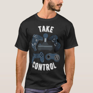 Take Control Video Game Controllers Coffee gift bo Tシャツ