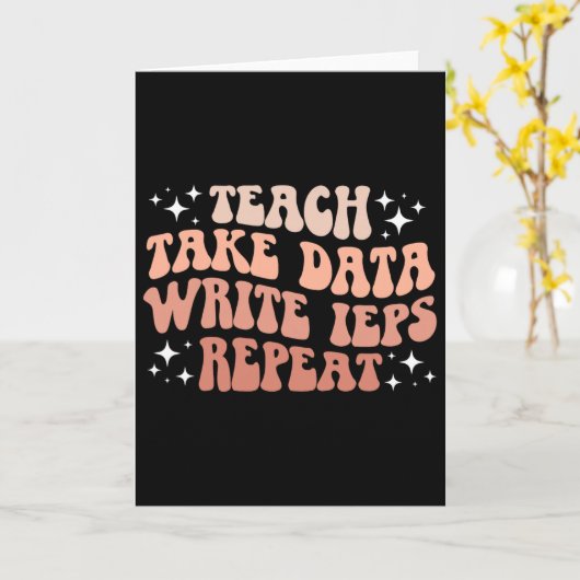 Take Data Write Ieps Sped Teacher Special Educatio カード (黄色い花)
