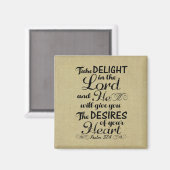 『Take Dellight in the Lord Psalm 37 4 Bible Verse』 マグネット (正面/裏面)