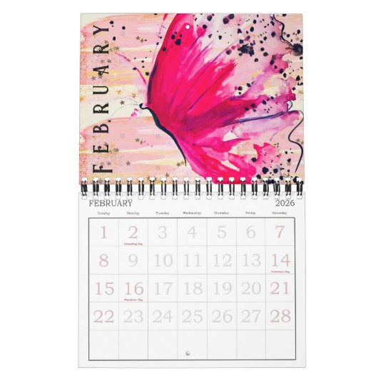 Take Flight Two Page Calendar (12-month) カレンダー (2月 2026)