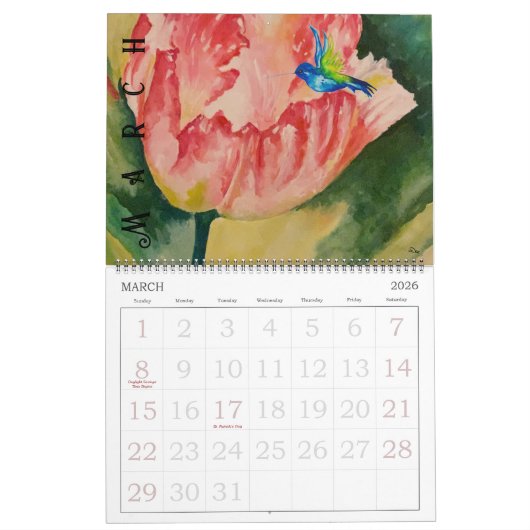 Take Flight Two Page Calendar (12-month) カレンダー (3月 2026)
