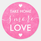 Take Home S'more Love Pink Craft紙 ラウンドシール (正面)