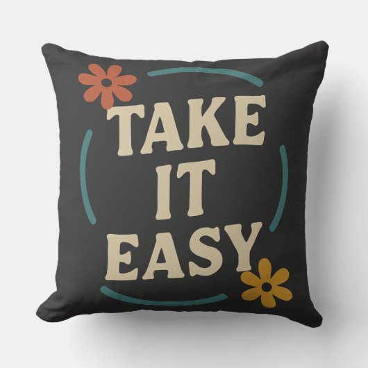 Take Itモダン簡単スローガンとのデザイン – 塔 クッション (正面)