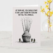 Take It簡単おもしろい- Over-the-Hill誕生日カード カード (黄色い花)